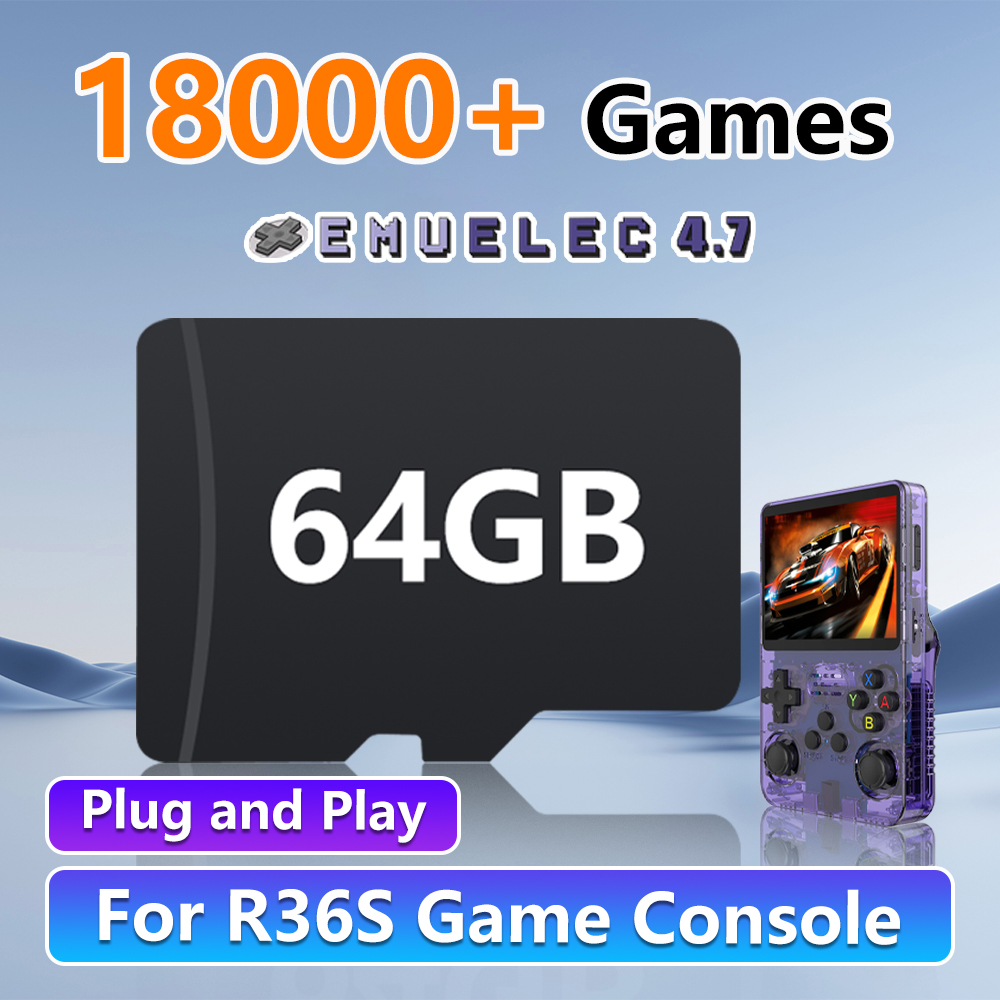 Retro Gaming R36S - 64GB Game Card for R36S Retro