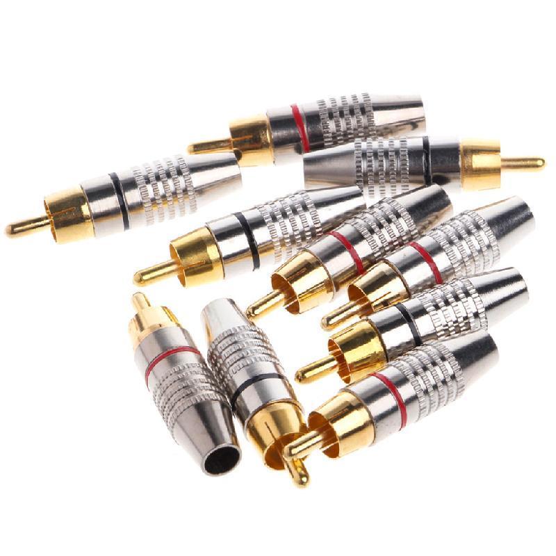 Composite Rca Cable - 10pcs RCA Male Plug Audio Video