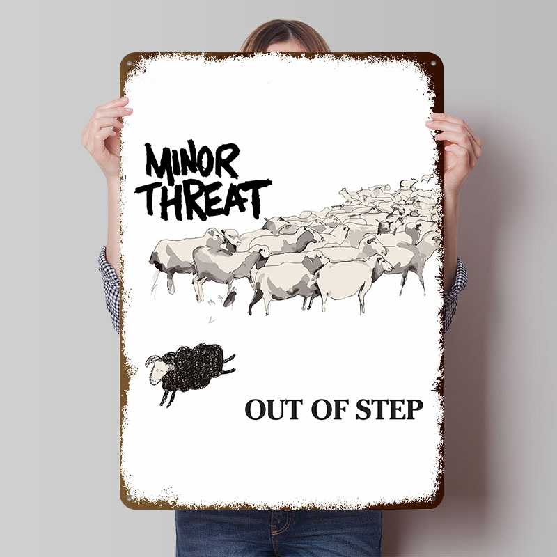 Retro Poster Gaming - Minor Threat Out of Step Sheep