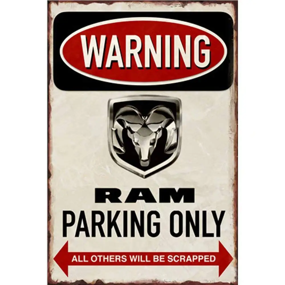 Retro Poster Gaming - Bobdsa Mrute Warning Ram Parking Only