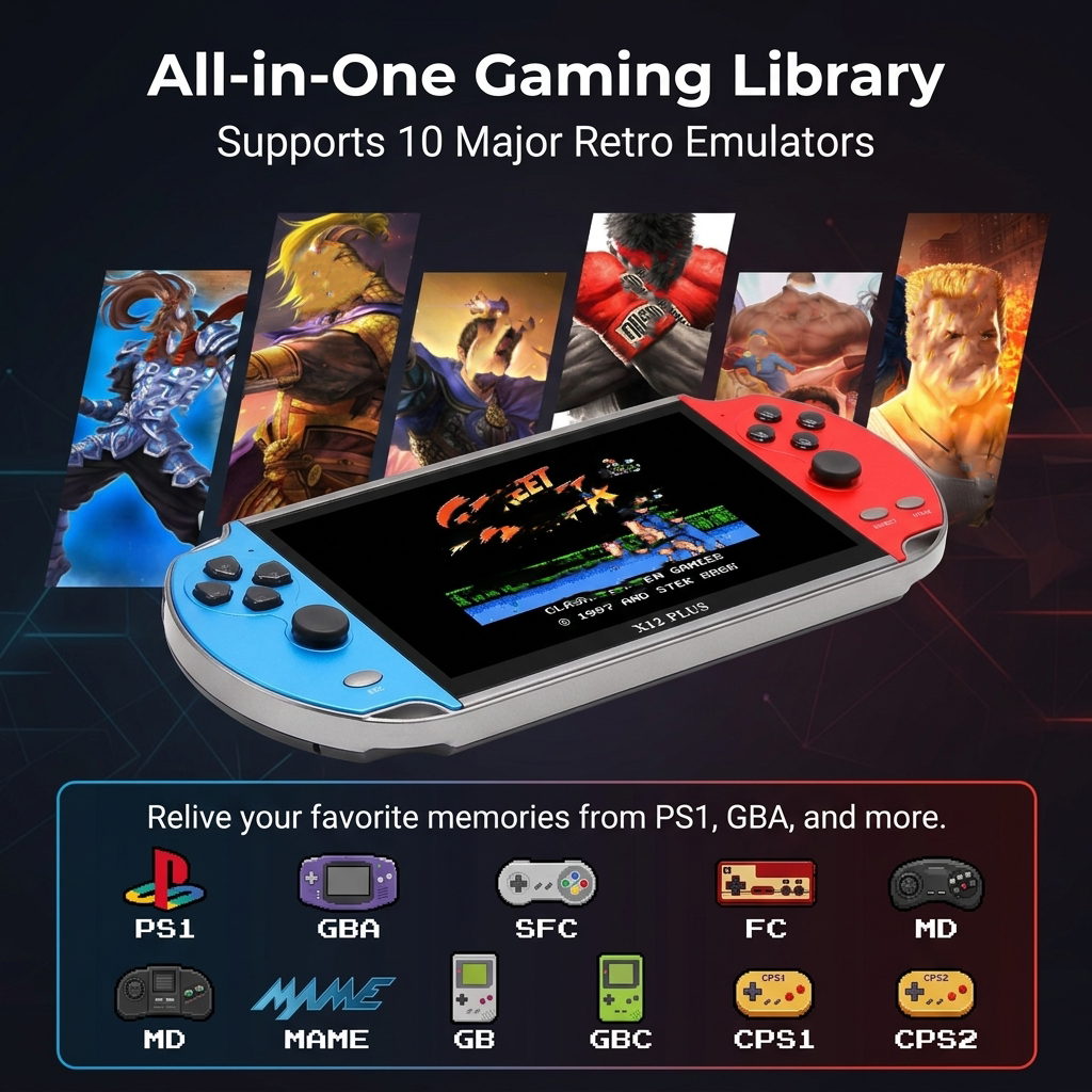 Retro Gaming Devices - Lightweight X12 Retro Video Game Console