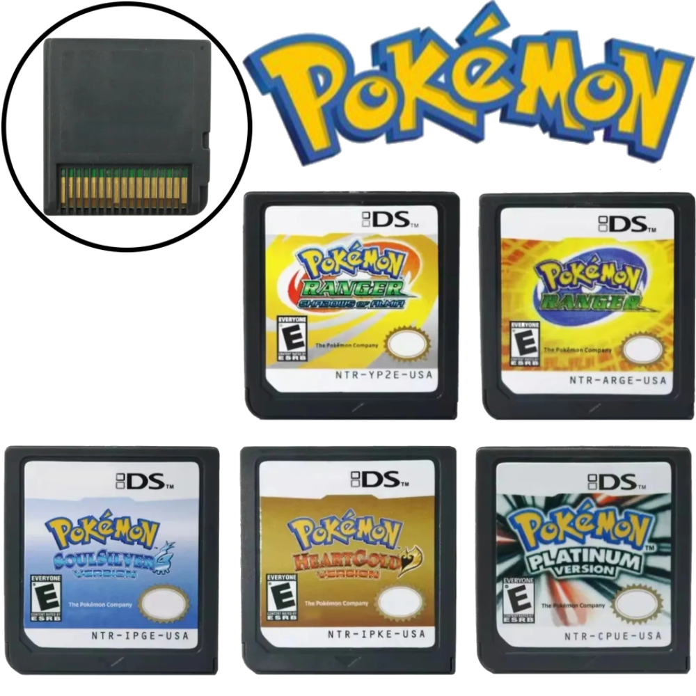 Retro Gaming Pokemon - Pokemon DS Game Cartridge HeartGold SoulSilver