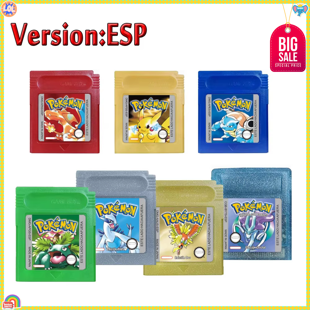 Retro Gaming Pokemon - GBC Pokemon 16 Bit Game Cartridge