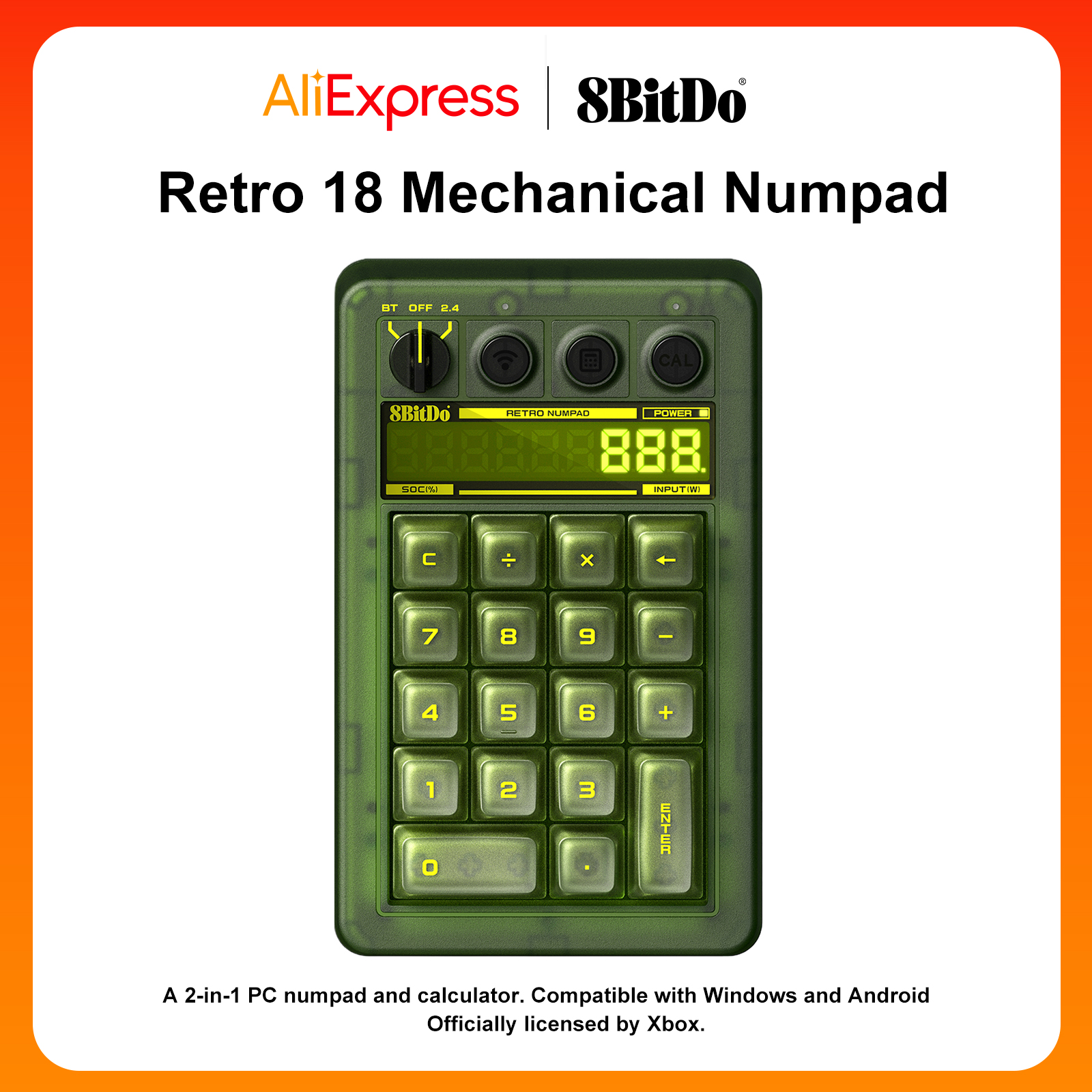 8BitDo Retro 18 Mechanical Num - Retro Gaming For Windows recension och pris