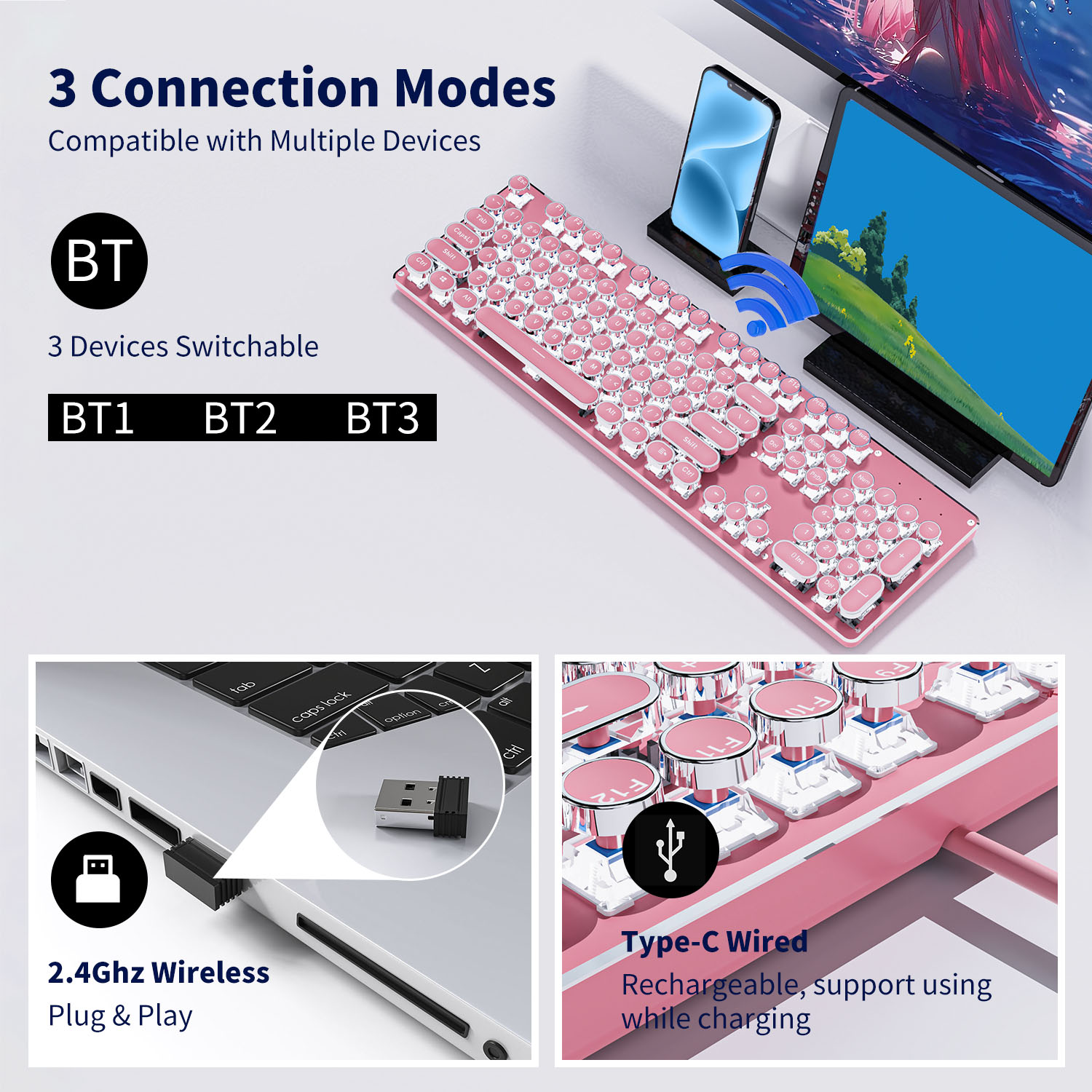 EWEADN TK950 Tri-Mode Ergonomi - Retro Gaming For Windows recension och pris