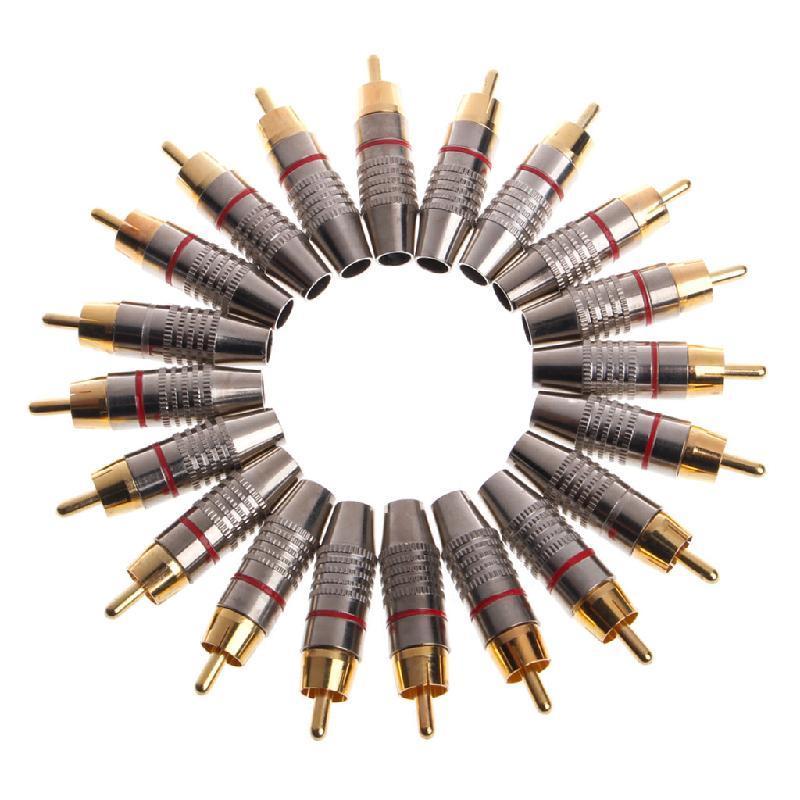 10pcs RCA Male Plug Audio Vide - Composite Rca Cable recension och pris