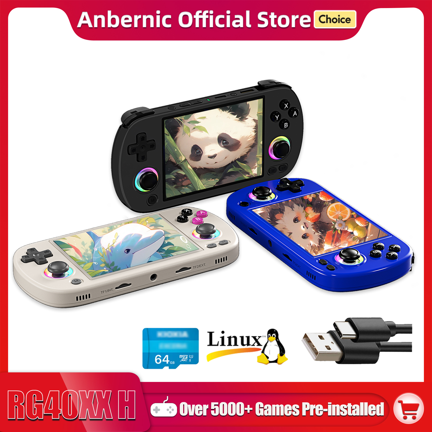 ANBERNIC RG40XX H Handheld Gam - Retro Gaming Console Lego recension och pris