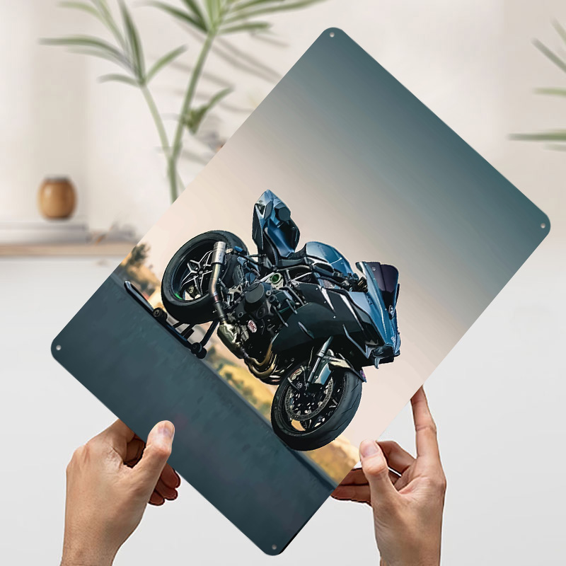 Motorcycle H2R Printed Poster  - Retro Poster Gaming recension och pris