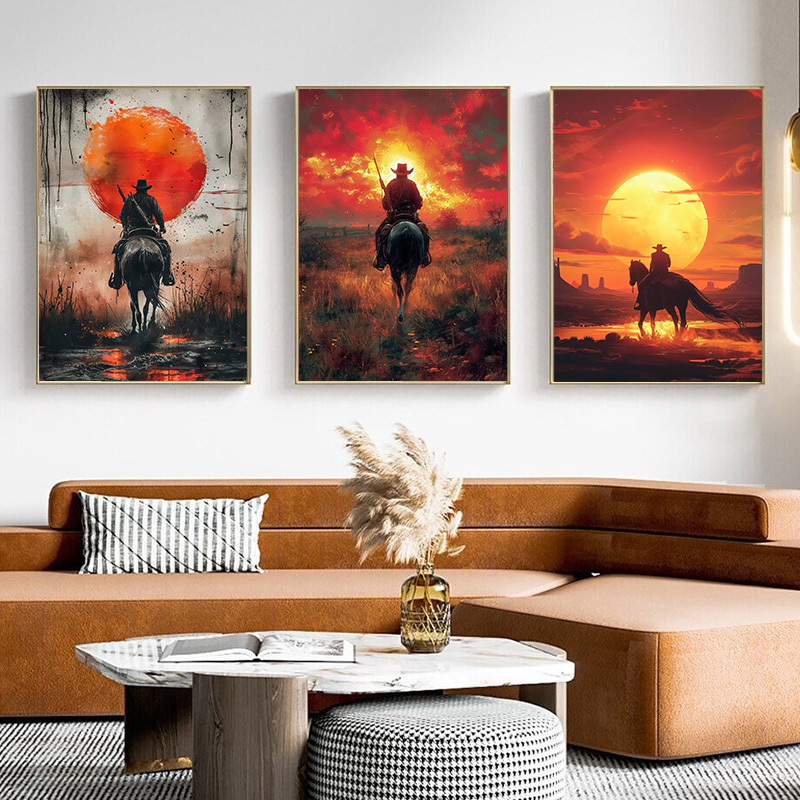 Classic Retro Game Cowboy Char - Retro Poster Gaming recension och pris