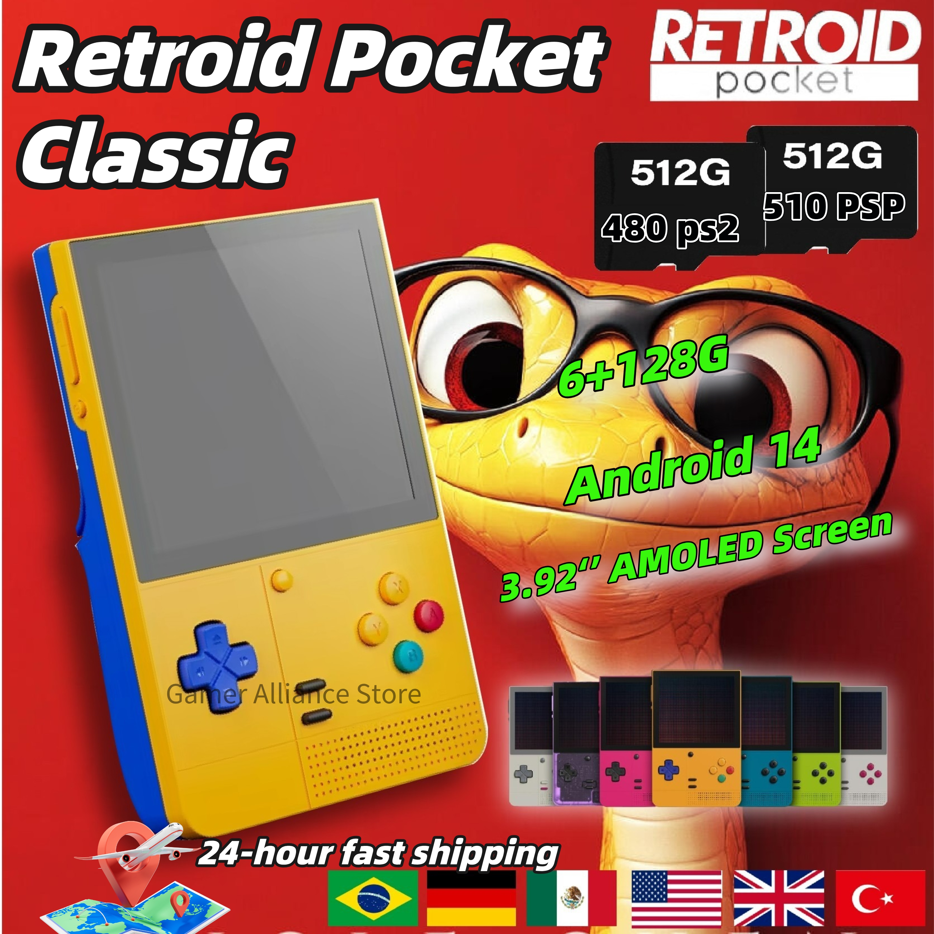 Retroid Pocket Classic RP Clas - Retro Gaming Console Lego recension och pris
