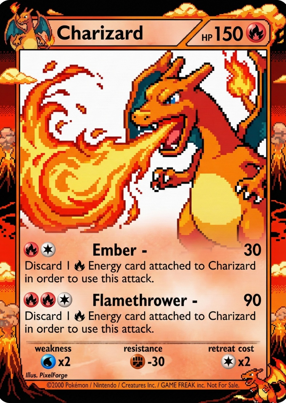 5Pcs Pokemon Cards Charizard G - Retro Game Card recension och pris