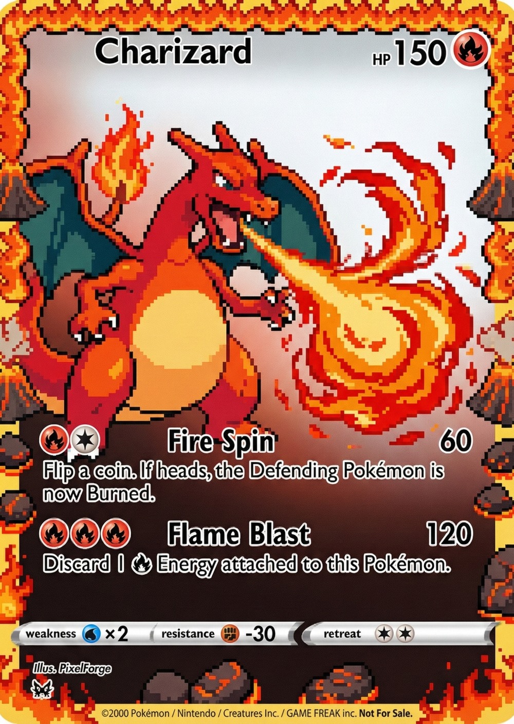 5Pcs Pokemon Cards Charizard G - Retro Game Card recension och pris