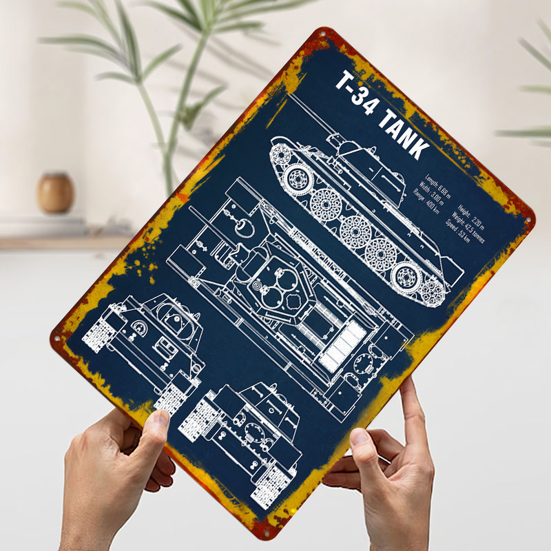 T 34 Tank Printing Poster Cust - Retro Poster Gaming recension och pris