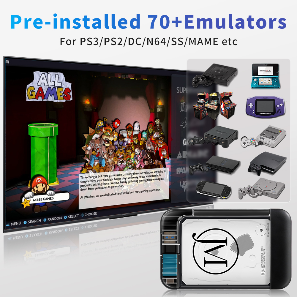 RETROBAT Portable 500G Gaming  - Retro Gaming For Windows recension och pris