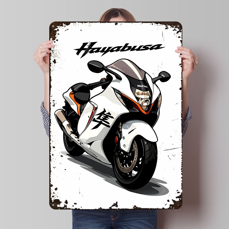 Japanese Motorcycle Hayabusa T - Retro Poster Gaming recension och pris