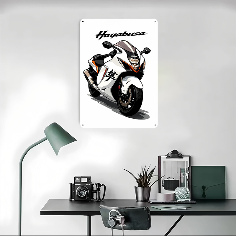 Japanese Motorcycle Hayabusa T - Retro Poster Gaming recension och pris