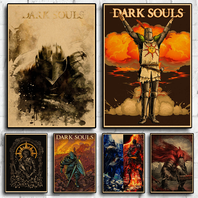Classic Game Poster Dark Souls - Retro Poster Gaming recension och pris