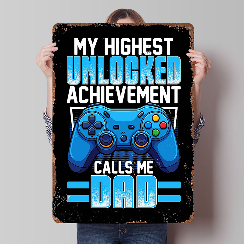 Gaming Dad Achievement Tin Pos - Retro Gaming Achievements recension och pris