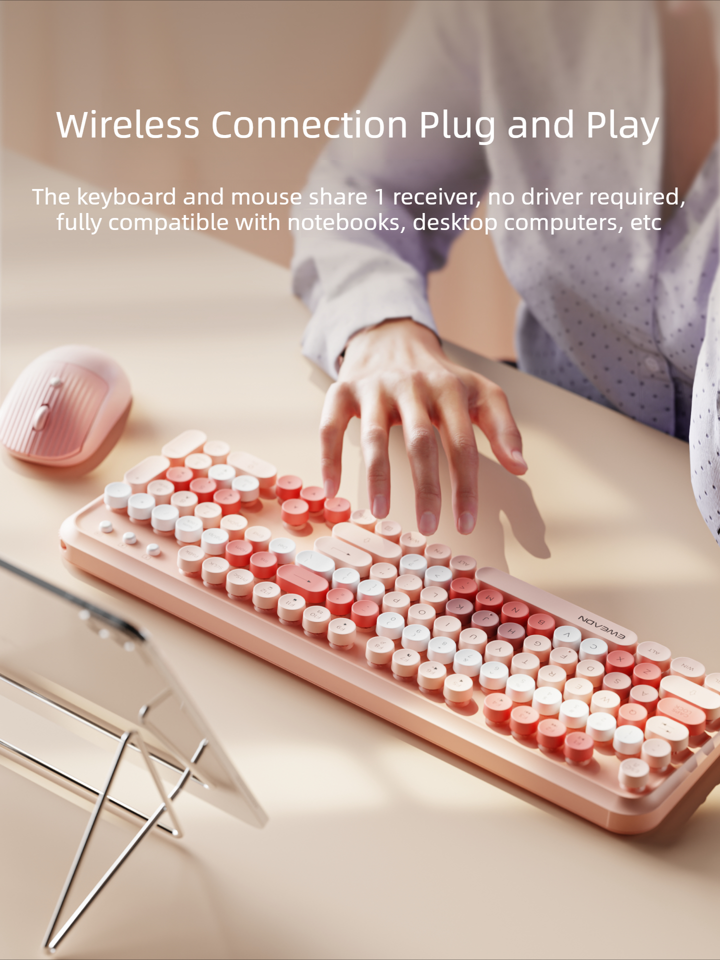 EWEADN V96 Wireless Keyboard M - Retro Gaming For Windows recension och pris