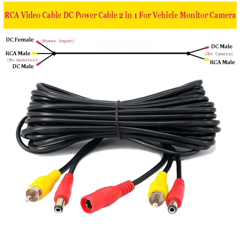 6 M/10M/15M car video RCA exte - Composite Rca Cable recension och pris