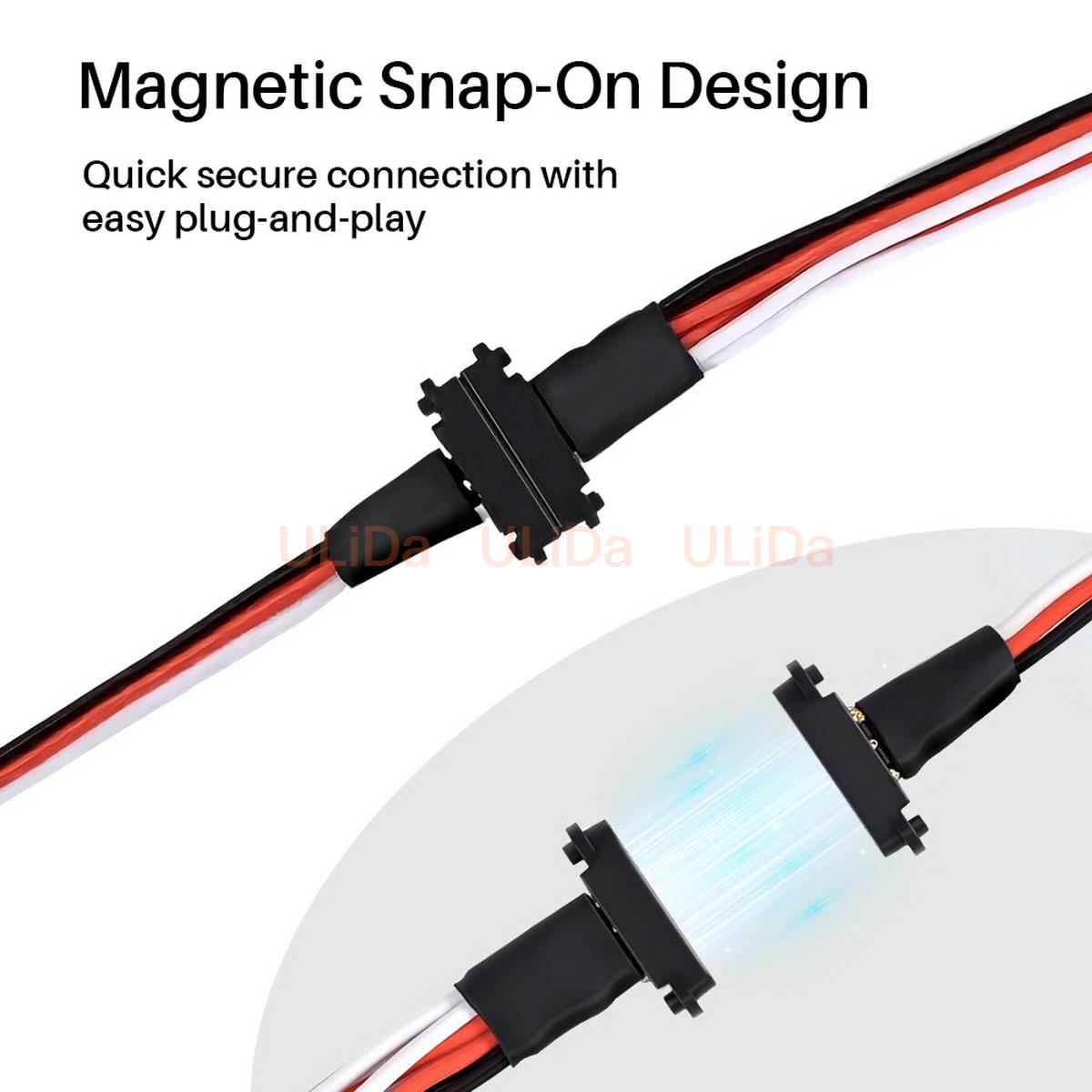 3-Pin Magnetic Snap-on 1 to 2  - Composite Rca Cable recension och pris