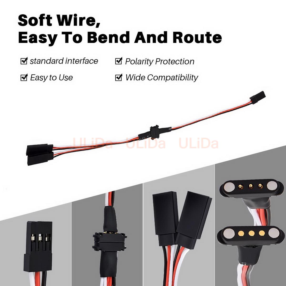 3-Pin Magnetic Snap-on 1 to 2  - Composite Rca Cable recension och pris