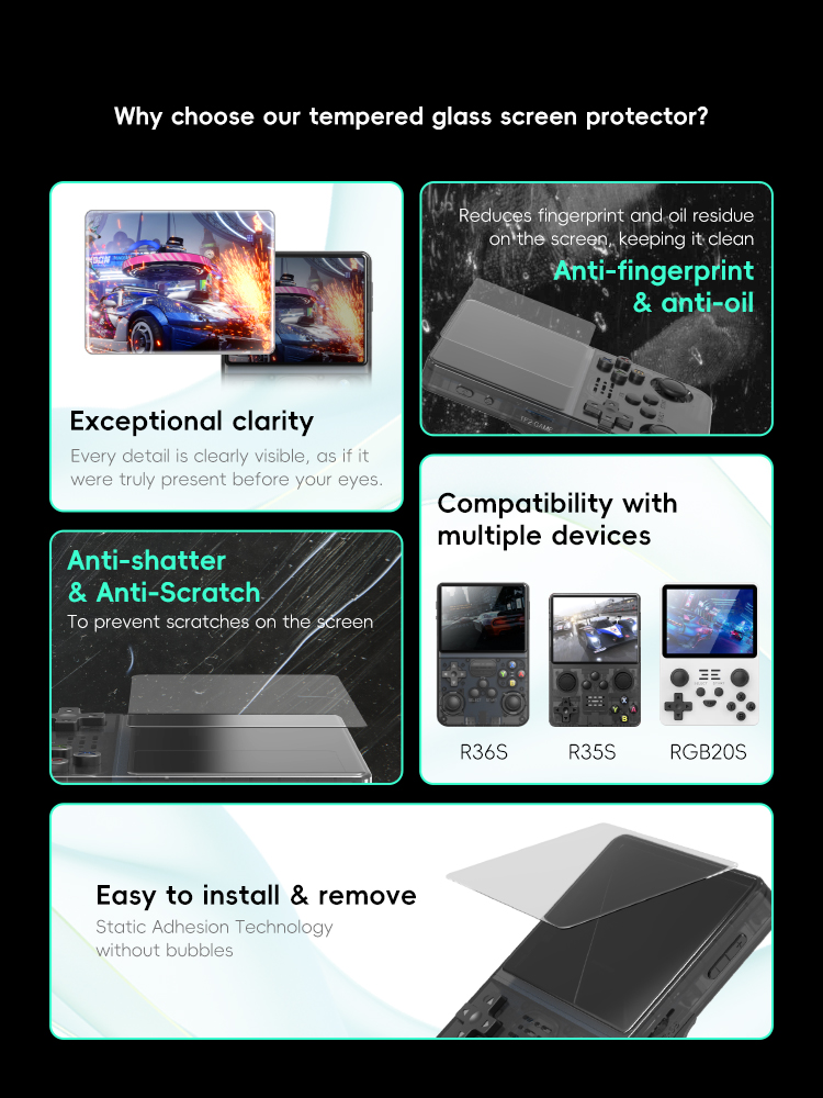 DATA FROG Tempered Glass Scree - Retro Gaming R36S recension och pris
