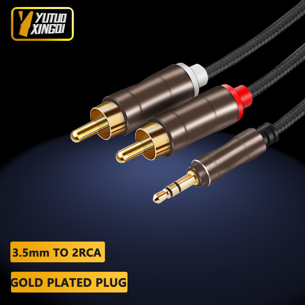 3.5 mm To 2RCA Double Lotus Au - Composite Rca Cable recension och pris